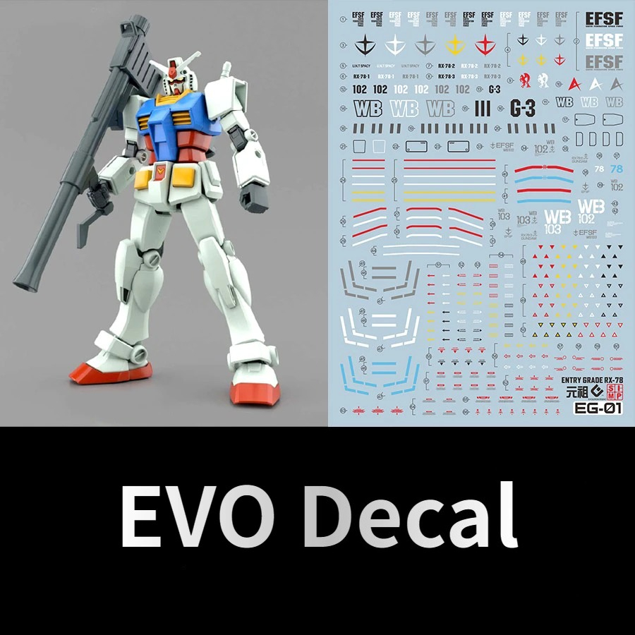 Model Kit Entry Grade - Флуоресцентные водные наклейки EVO EG-01 для