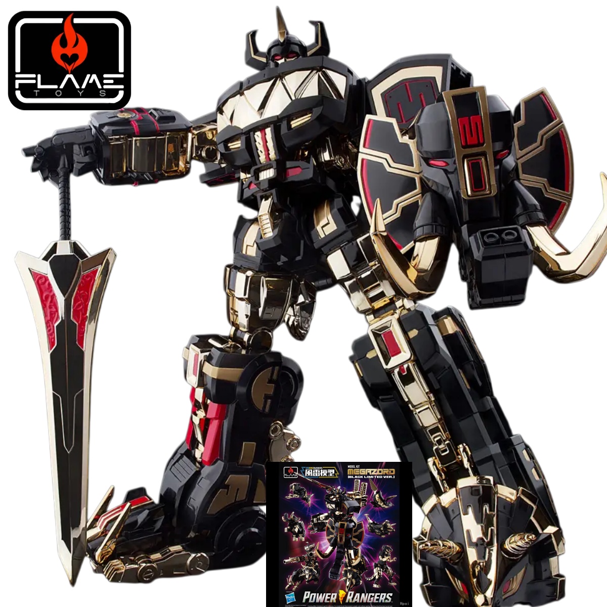 Flame Toys Модель Фурай Мегазо – обзор и цена Model Kit Power Rangers